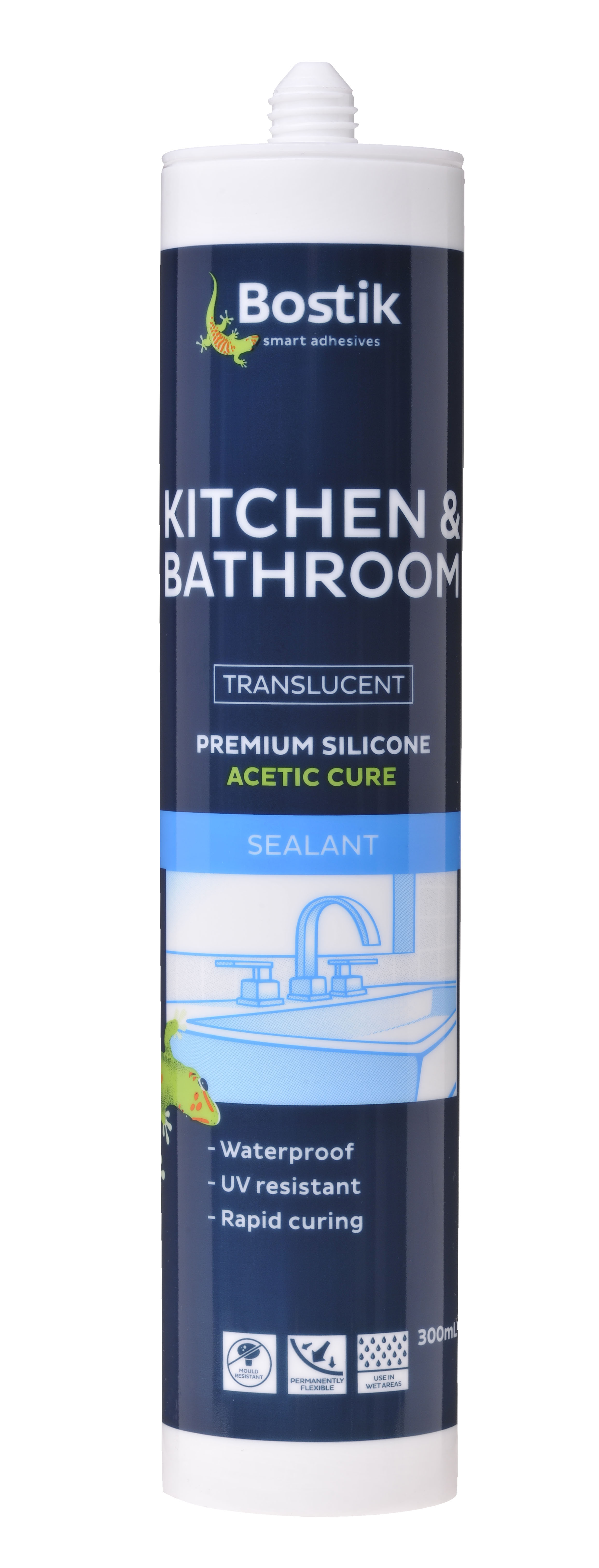 SILICONE BATH + TILE ACETIC CURE - TRANS - STD CARTRIDGE 